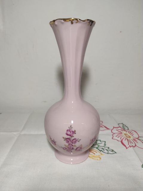 Váza růžový porcelán