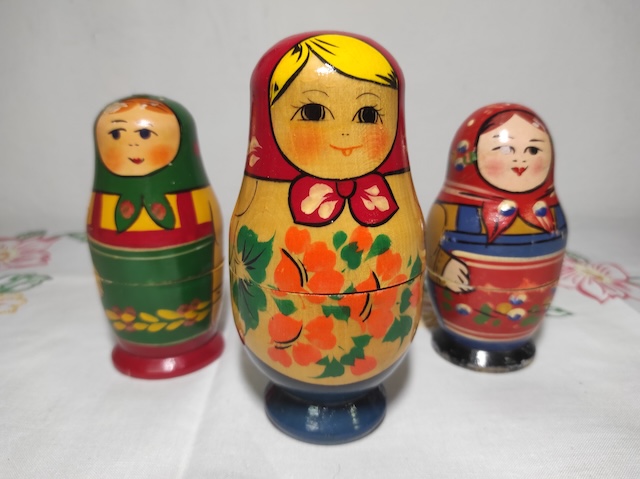 Matrjoška - staré dřevěné panenky 