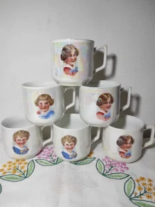 Staré porcelánové hrnky 6 ks