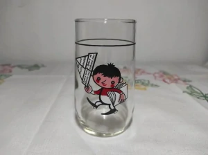 Retro sběratelská sklenička - Večerníček