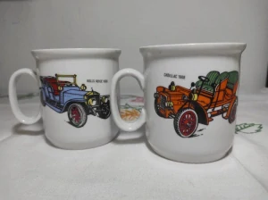 2× retro dětský hrníček Epiag – Cadillac & Rolls-Royce