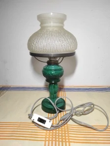 Retro malachitová lampička