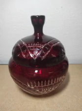 Dóza broušené sklo 