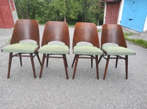 Retro židle TON 514 – 4 ks k renovaci