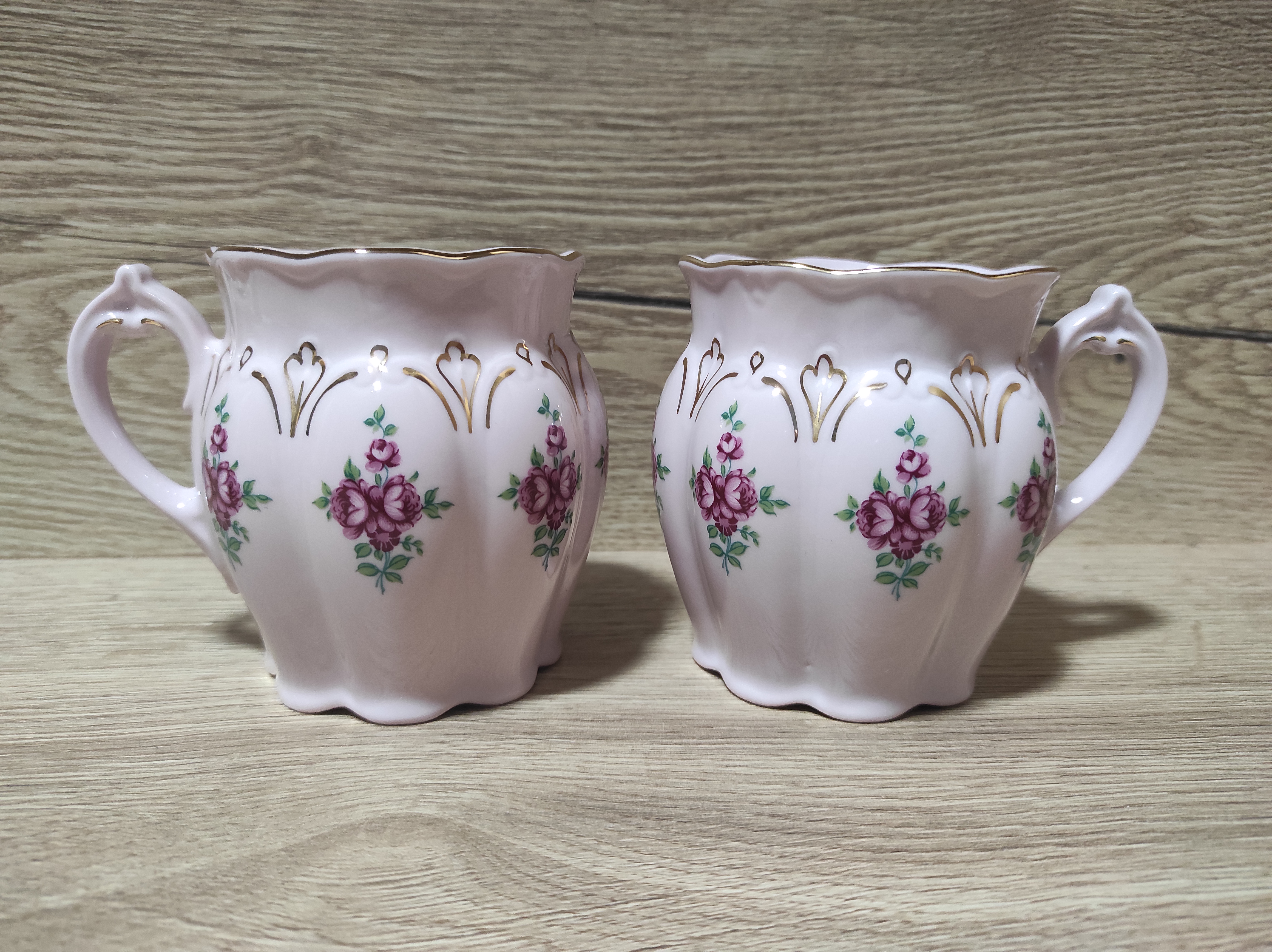 2x hrníček růžový porcelán