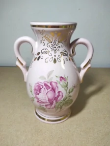 Váza růžový porcelán 