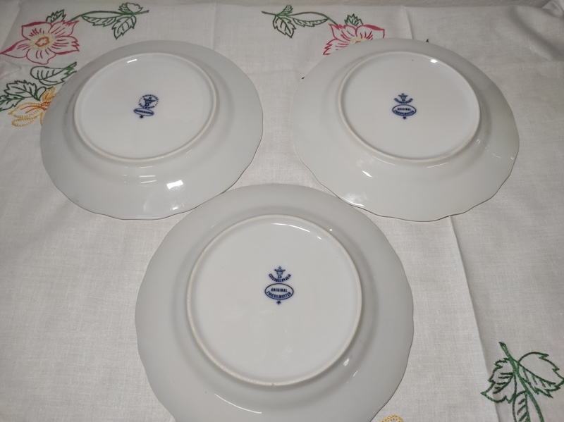 3x dezertní talíře cibulák Dubí 