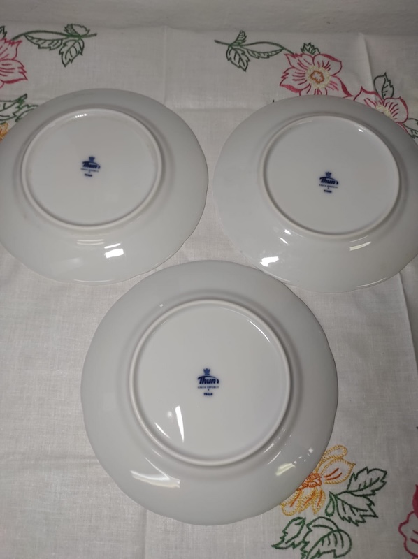 3x dezertní talíře Thun - cibulák 