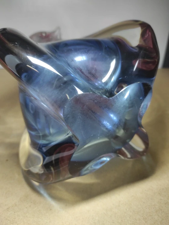 Váza hutní sklo, Josef Hospodka 