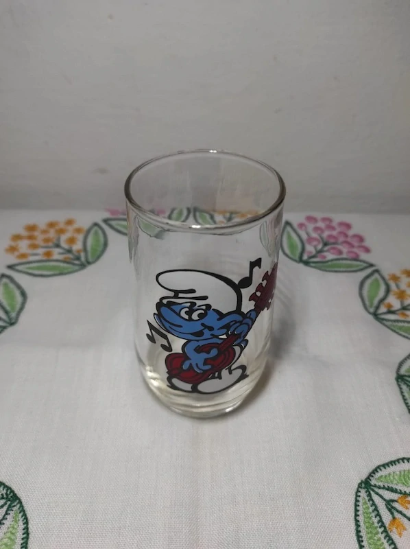 Retro dětská sklenice Šmoula 