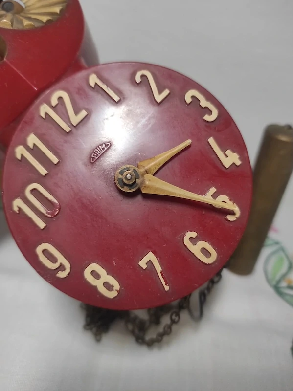 Retro plastové nástěnné hodiny Prim - Sova 