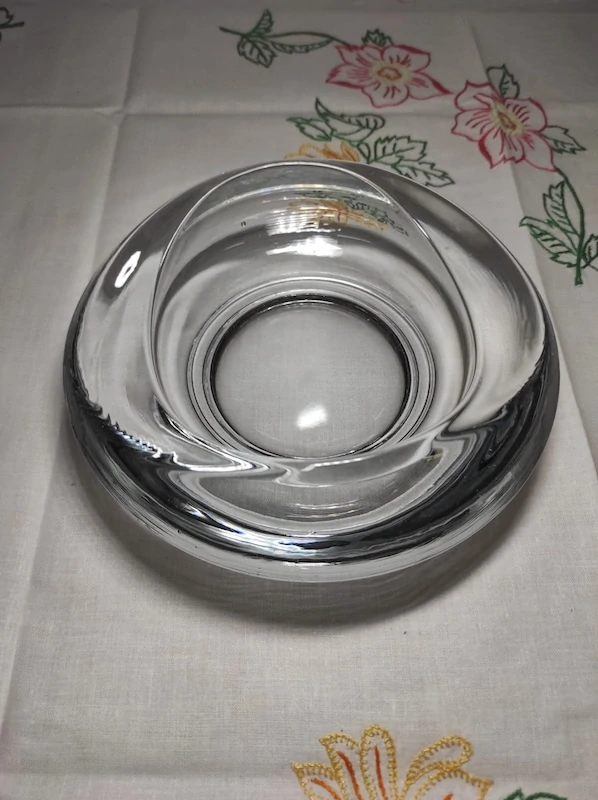 Popelník čiré sklo - Rudolf Jurnikl Rosice 