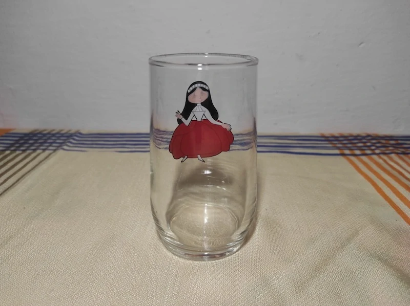 Retro sklenička Maková panenka