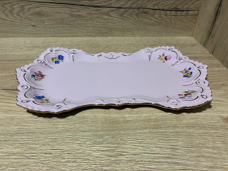 Tác růžový porcelán H&C 