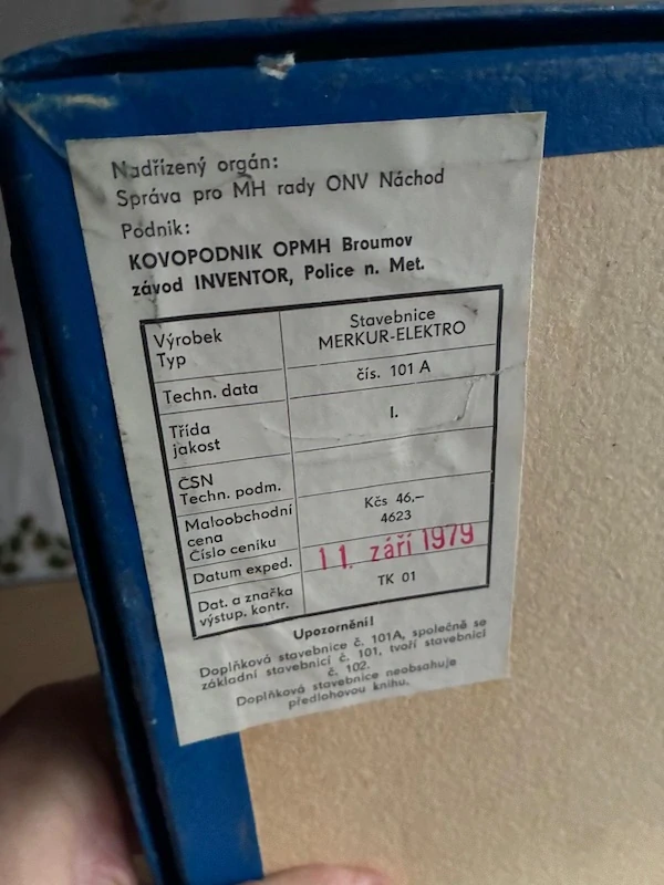 Retro stavebnice MERKUR 101A – ČSSR