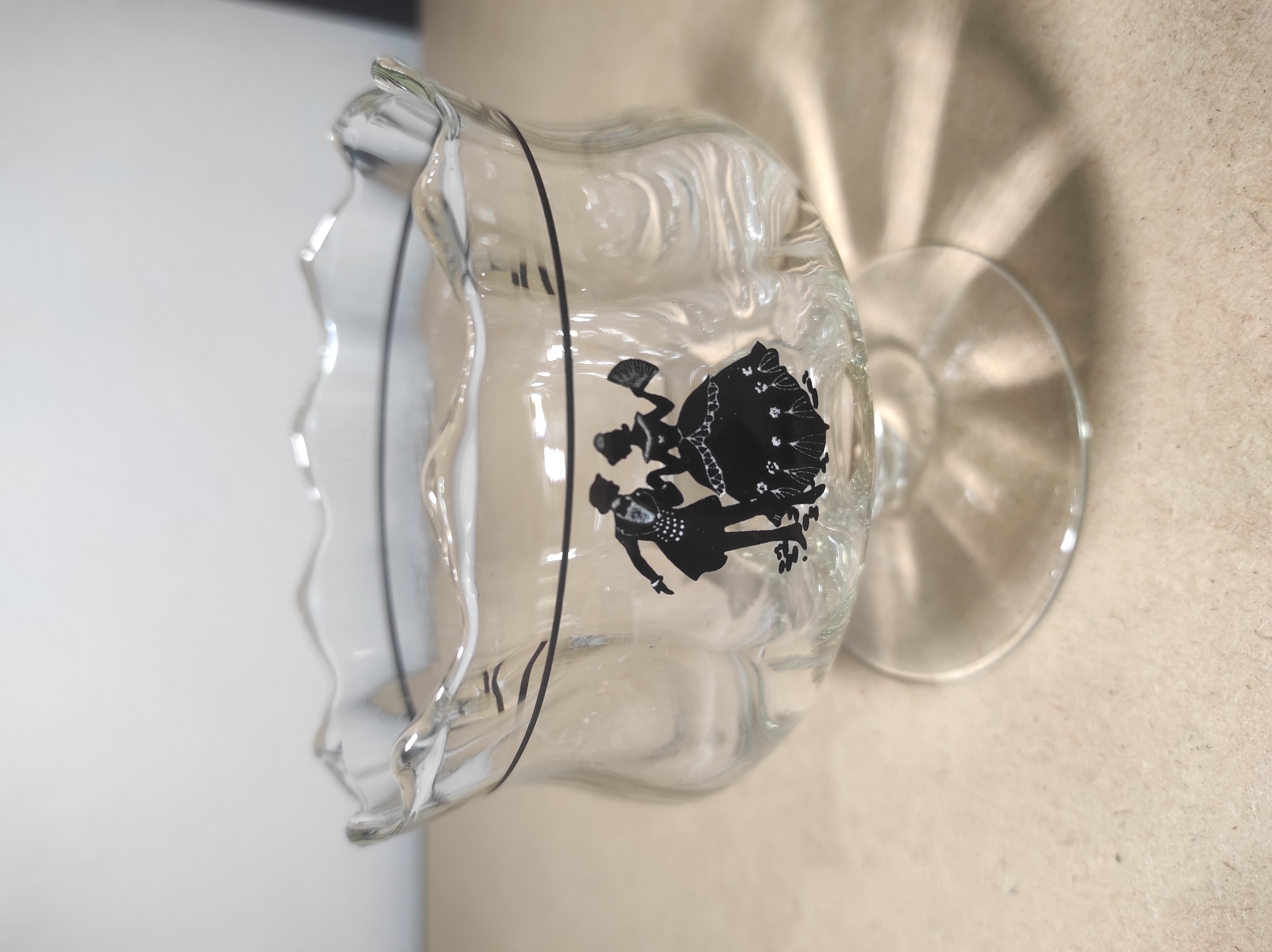 Retro skleněné poháry Rokoko 