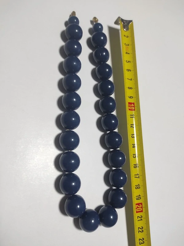 Náhrdelník dámský modrý Retro 