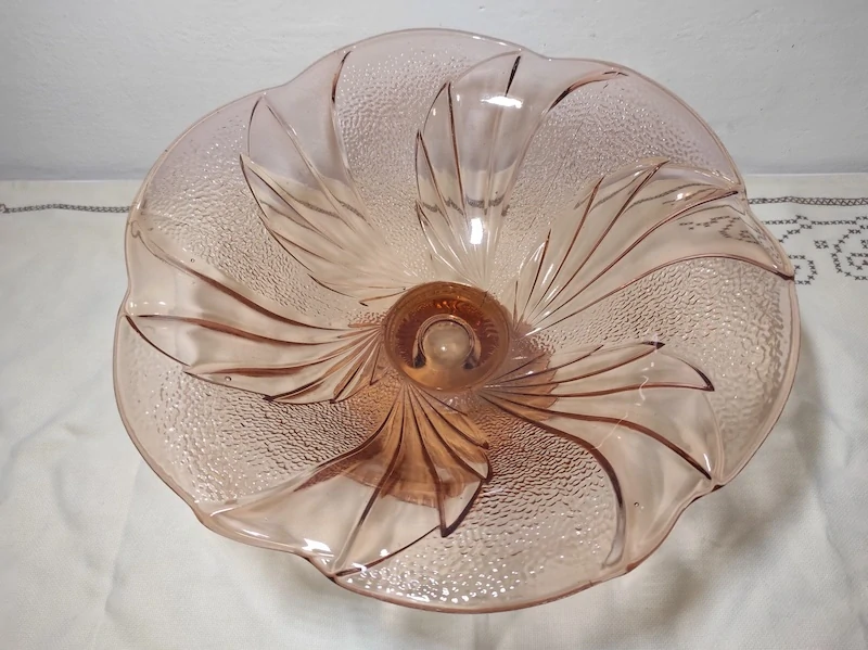 Retro skleněná mísa - nástolec 