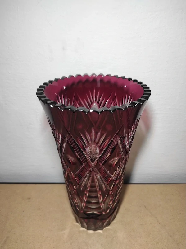 Retro skleněná váza 