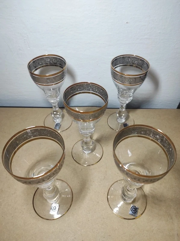 Retro skleničky na víno 