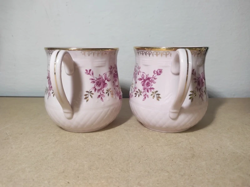 Růžový porcelán H&C - Hrníčky 