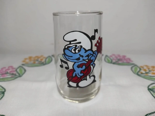Retro dětská sklenice Šmoula 