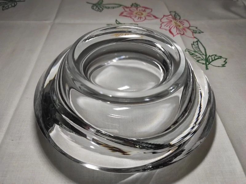 Popelník čiré sklo - Rudolf Jurnikl Rosice 