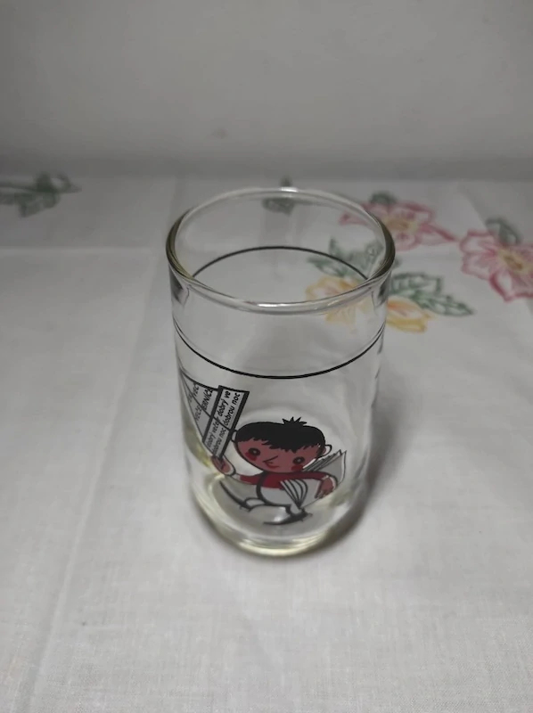 Retro sběratelská sklenička - Večerníček 
