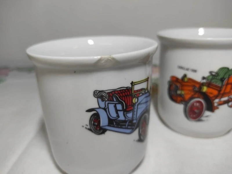 2× retro dětský hrníček Epiag – Cadillac & Rolls-Royce