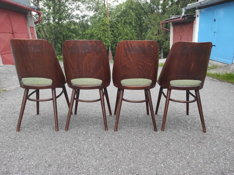 Retro židle TON 514 – 4 ks k renovaci