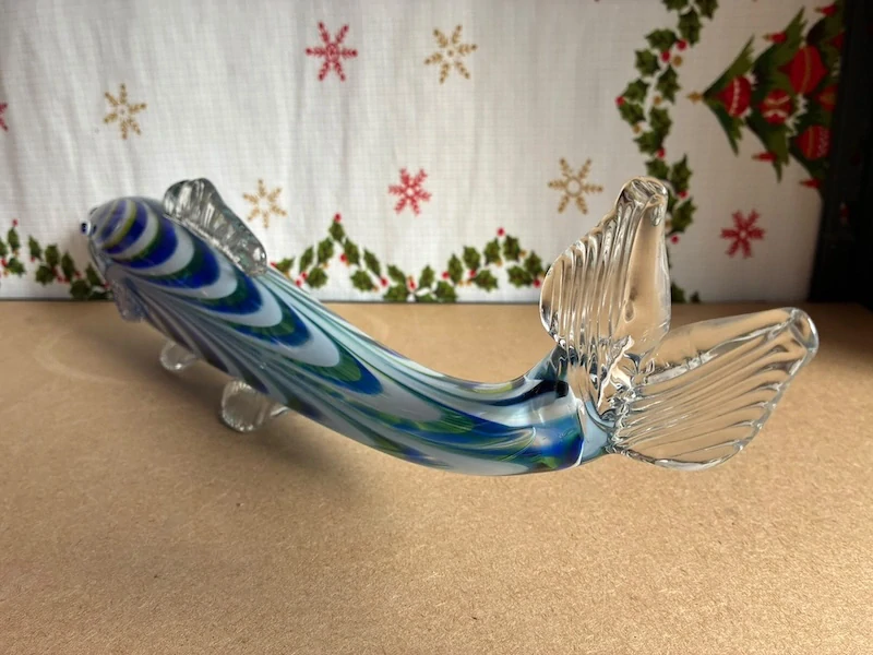 Skleněná ryba – hutní sklo
