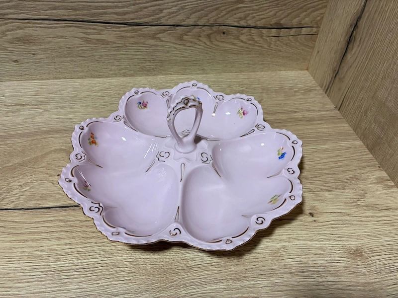 Porcelánová trojdílná miska Kabaret – růžový porcelán Chodov