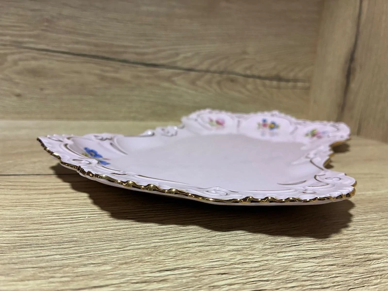 Tác růžový porcelán H&C 