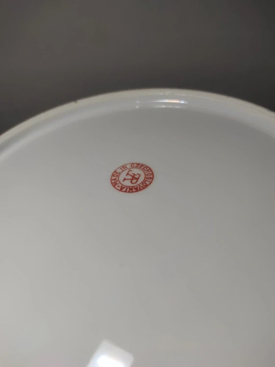 Starožitný porcelánový dekorativní talíř