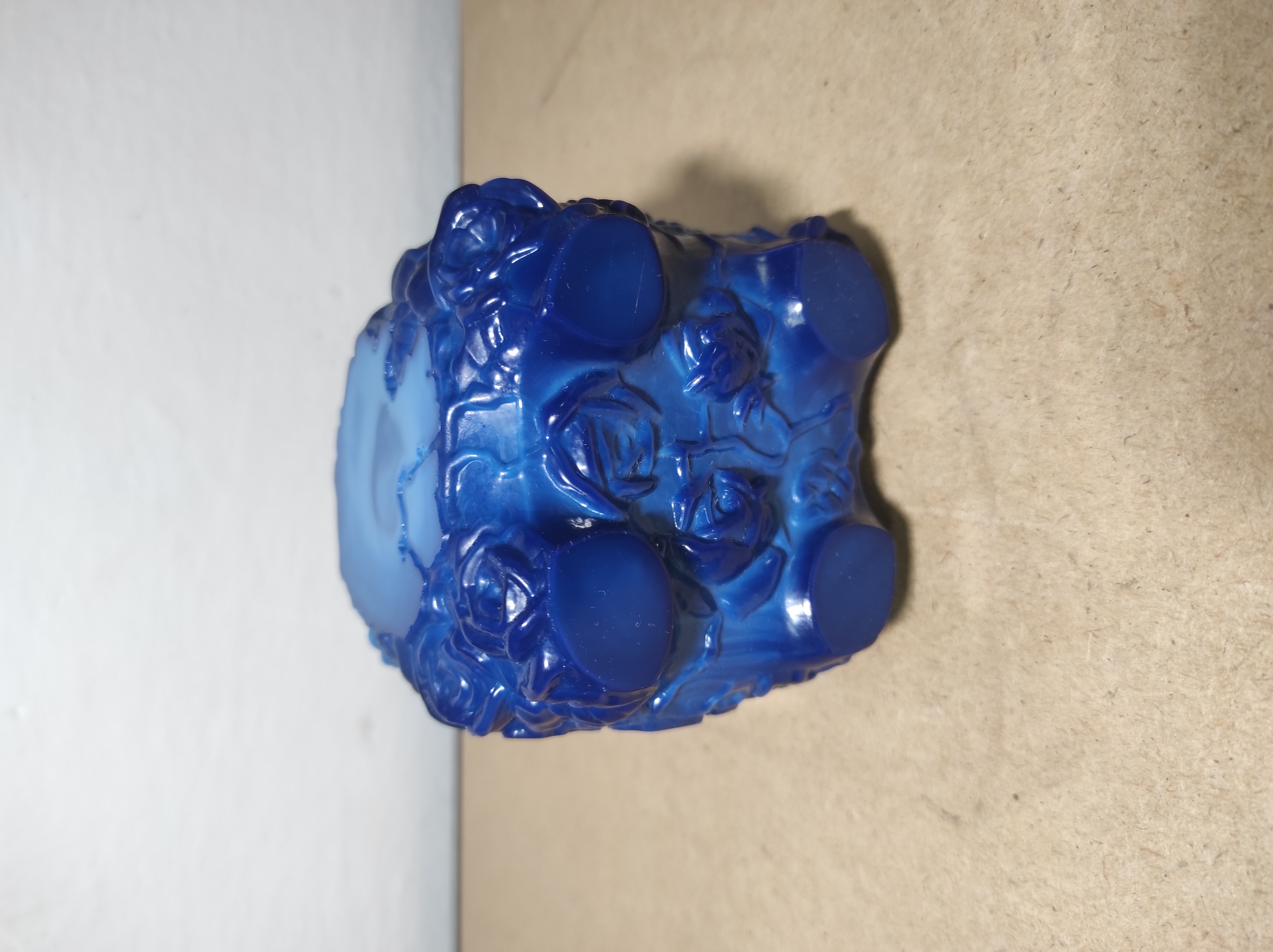 Starý flakón modrý malachit