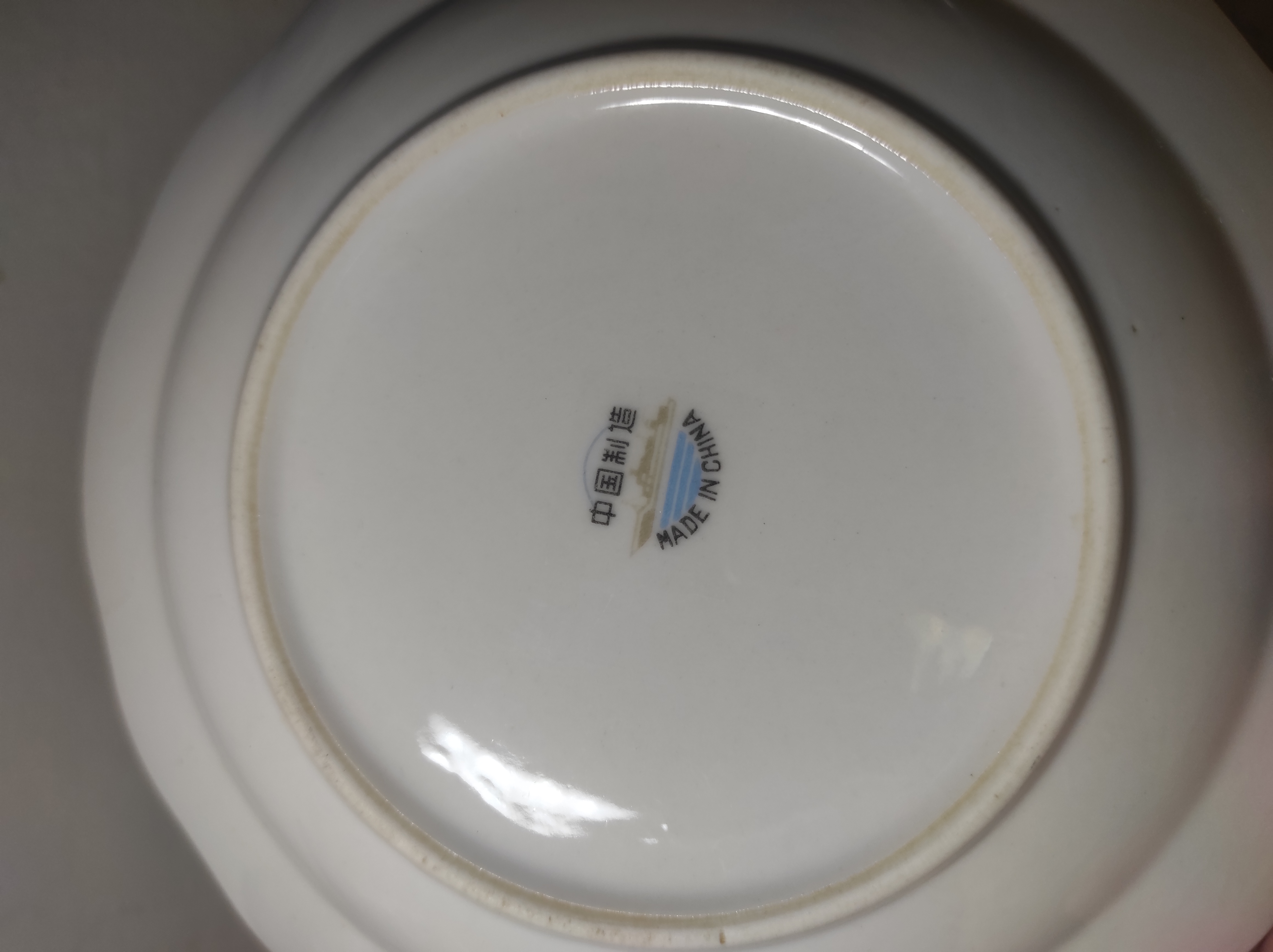 Retro, starý dětský talíř - Děti na saních