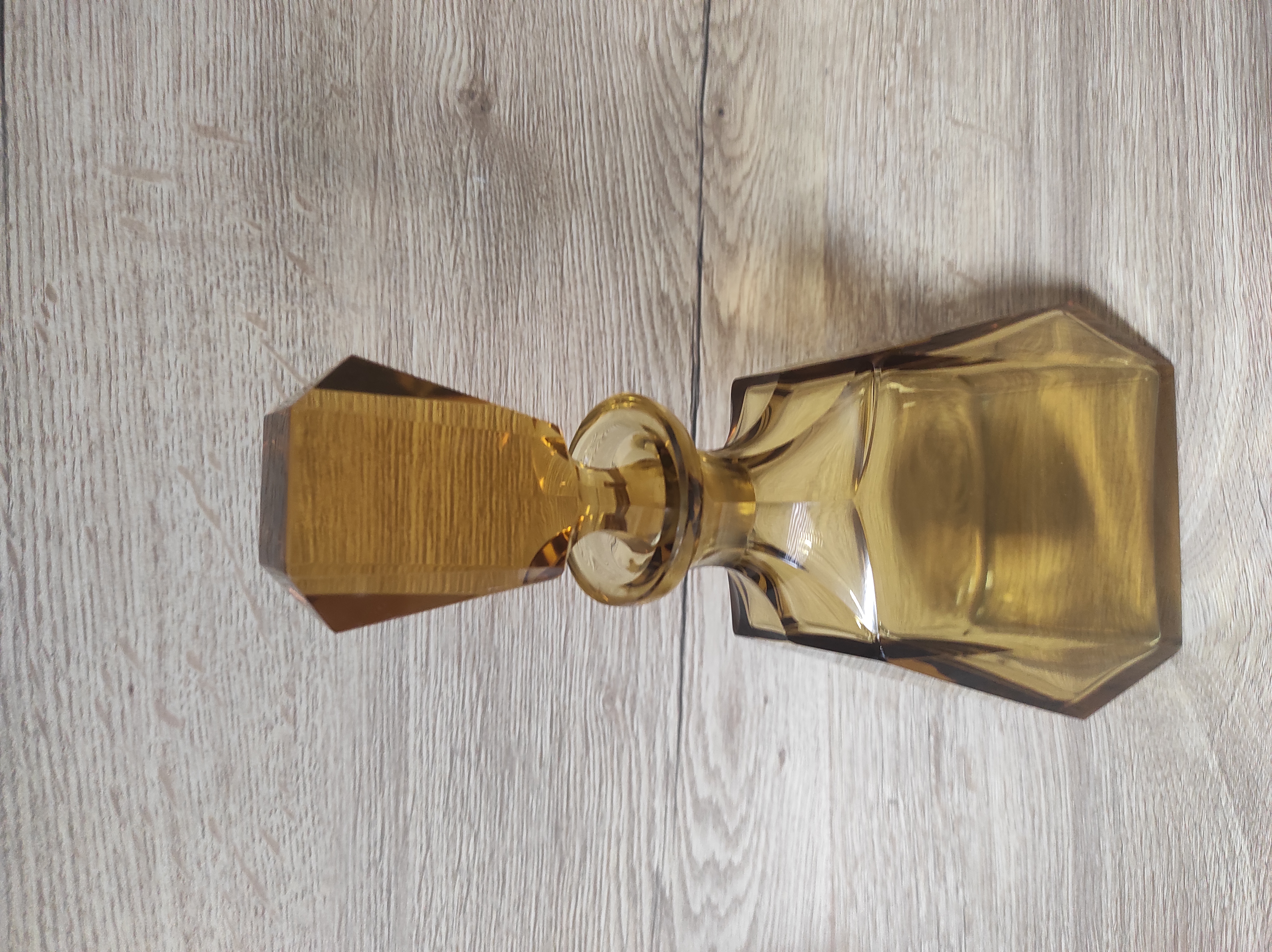 Likérová souprava medové sklo 