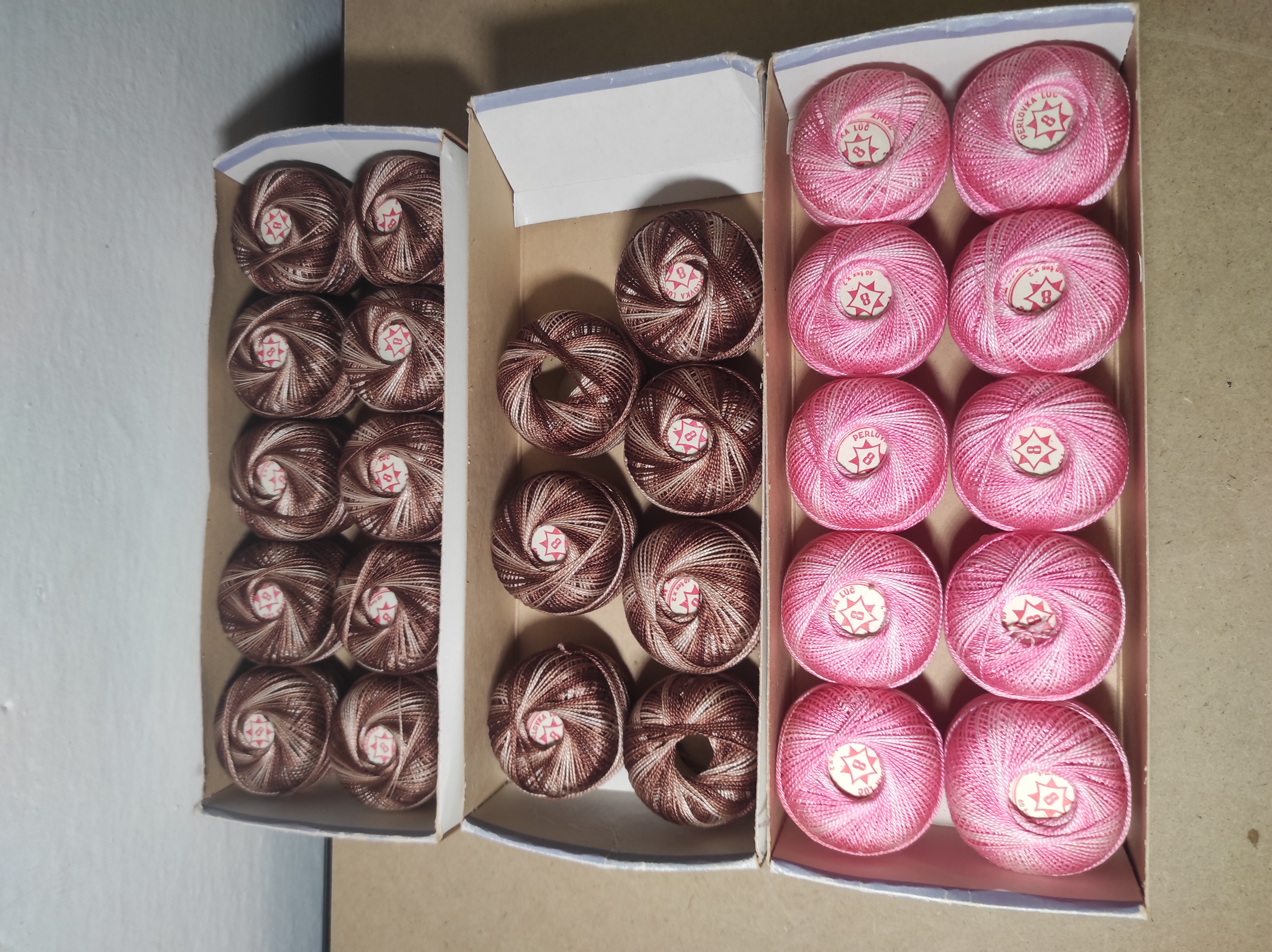 Vyšívací bavlnka, příze, perlovka