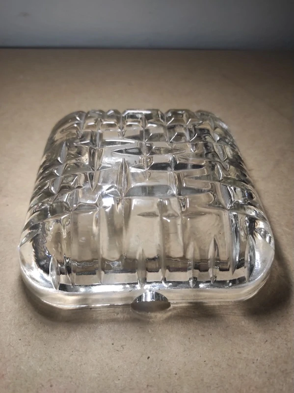 Retro popelník lisované sklo 