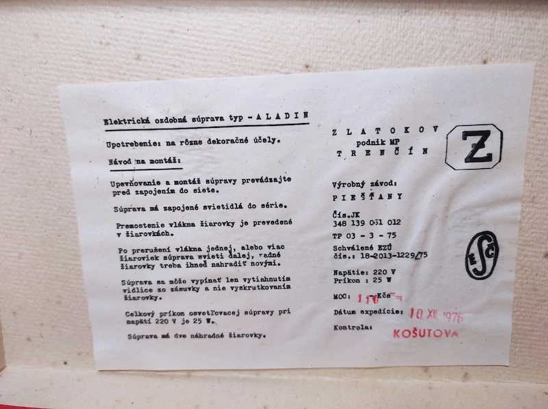 Retro vánoční světýlka Aladin