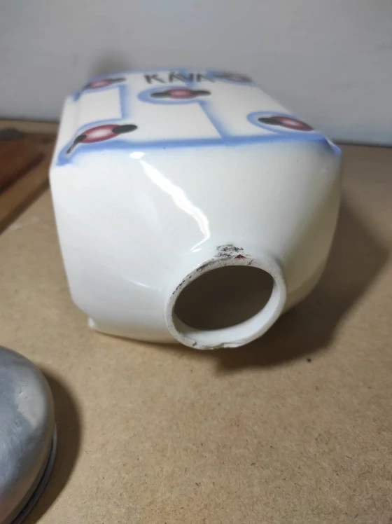 Starý závěsný porceánový mlýnek Leinbrock 