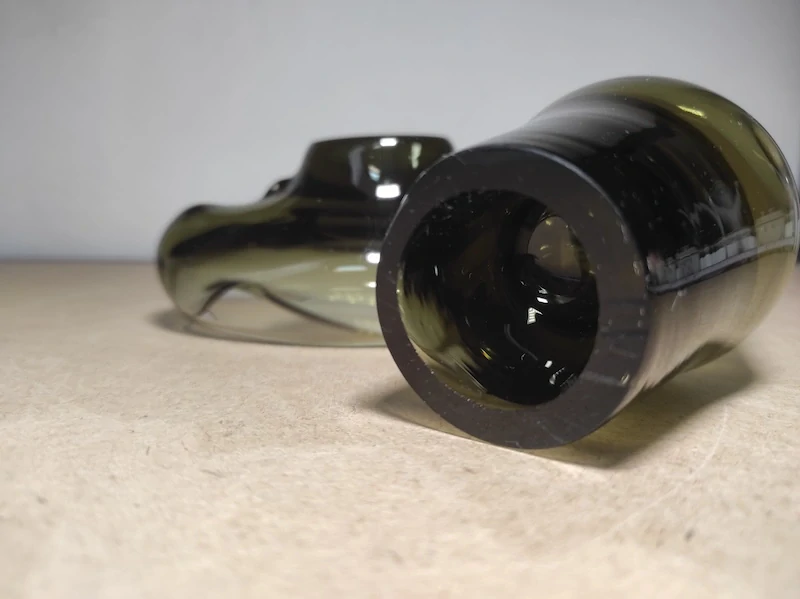 Váza a popelník hutní sklo 