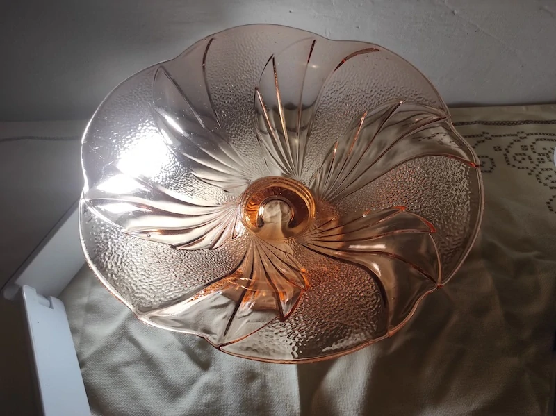 Retro skleněná mísa - nástolec 