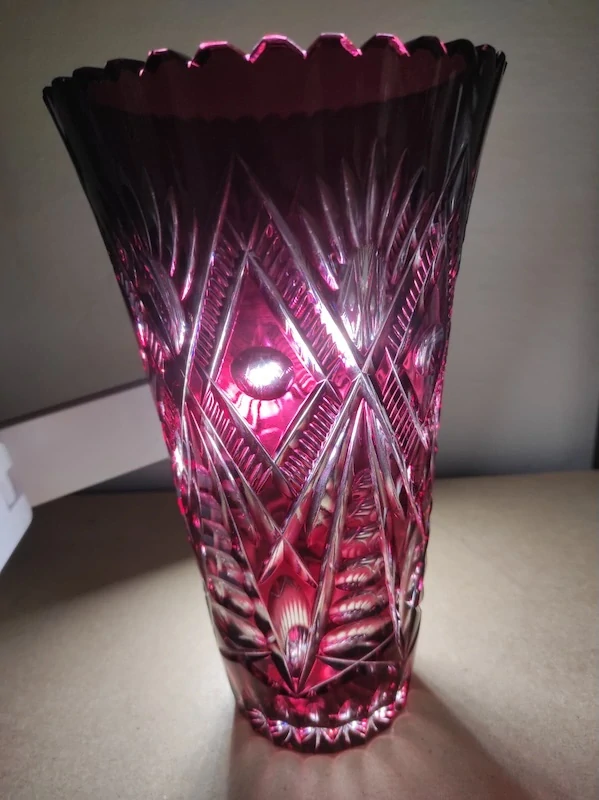 Retro skleněná váza 