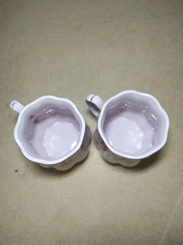 Porcelánové hrnky ( bucláky ) růžový porcelán 