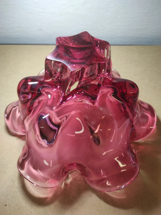 Krásná mísa hutní sklo Josef Hospodka