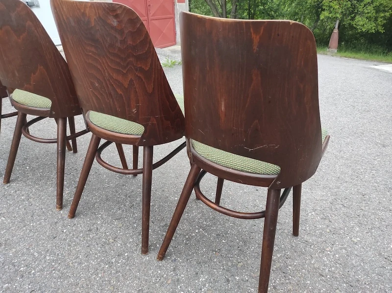 Retro židle TON 514 – 4 ks k renovaci