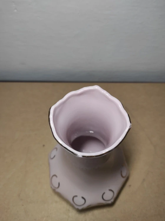 Váza růžový porcelán 