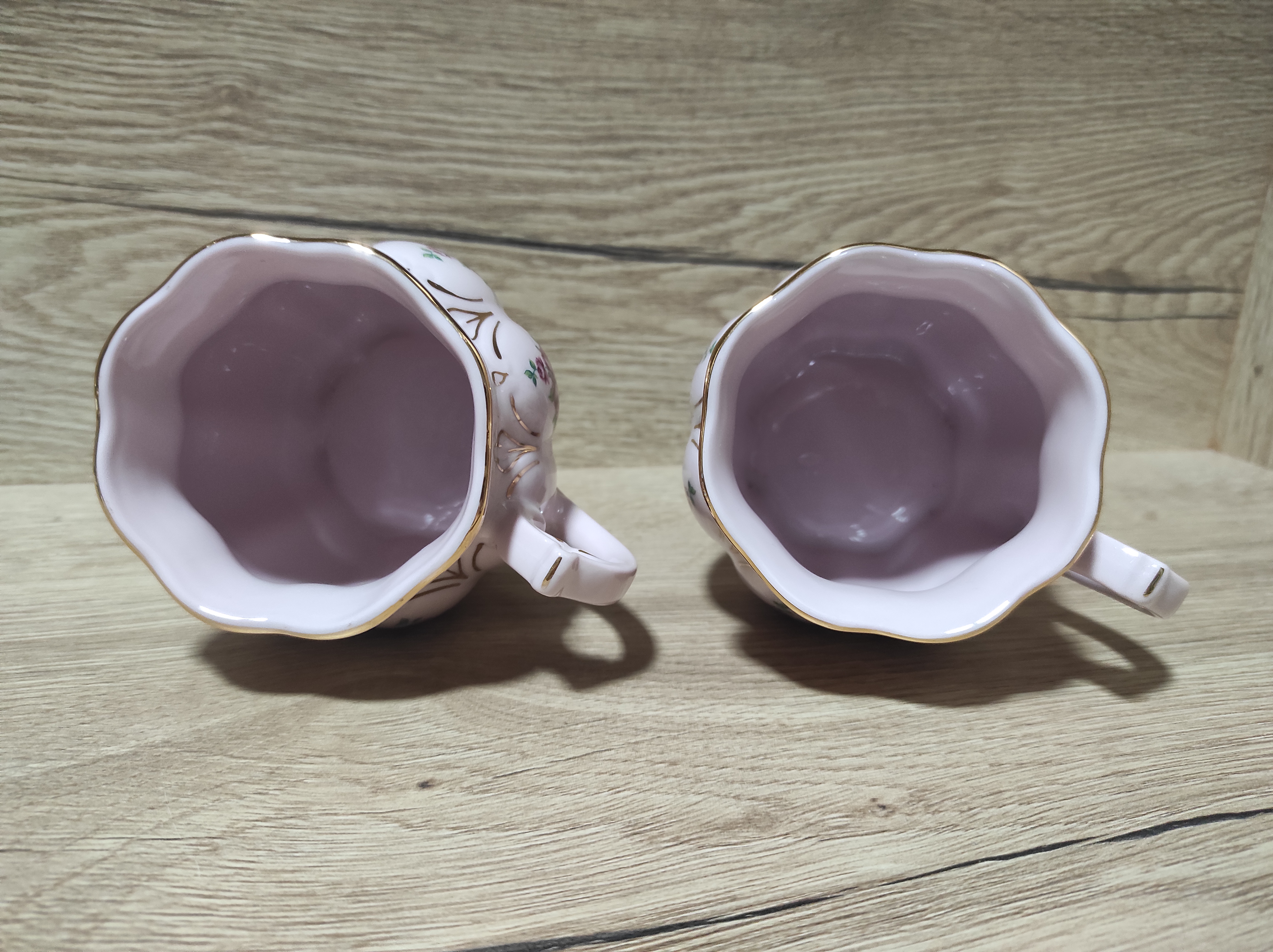 2x hrníček růžový porcelán 