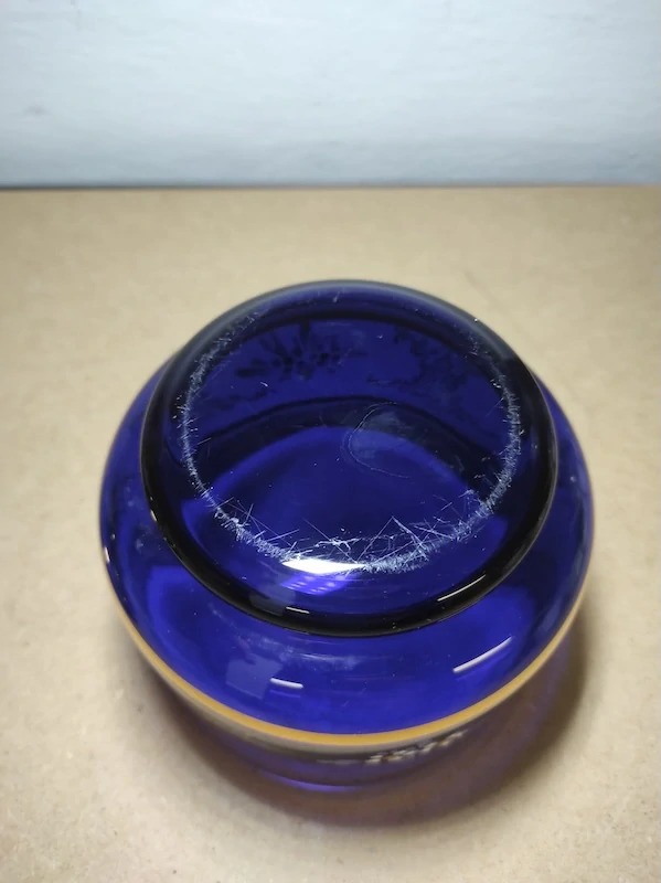 Skleněná dóza na bonbóny, cobalt 